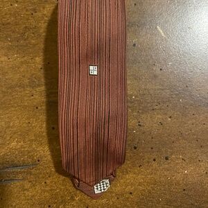 Geometric Dark Red 1950s Skinny Tie